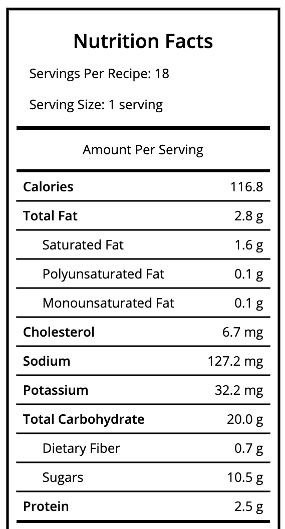 nutrition food label