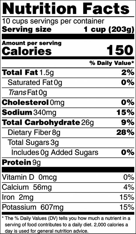 nutrition food label