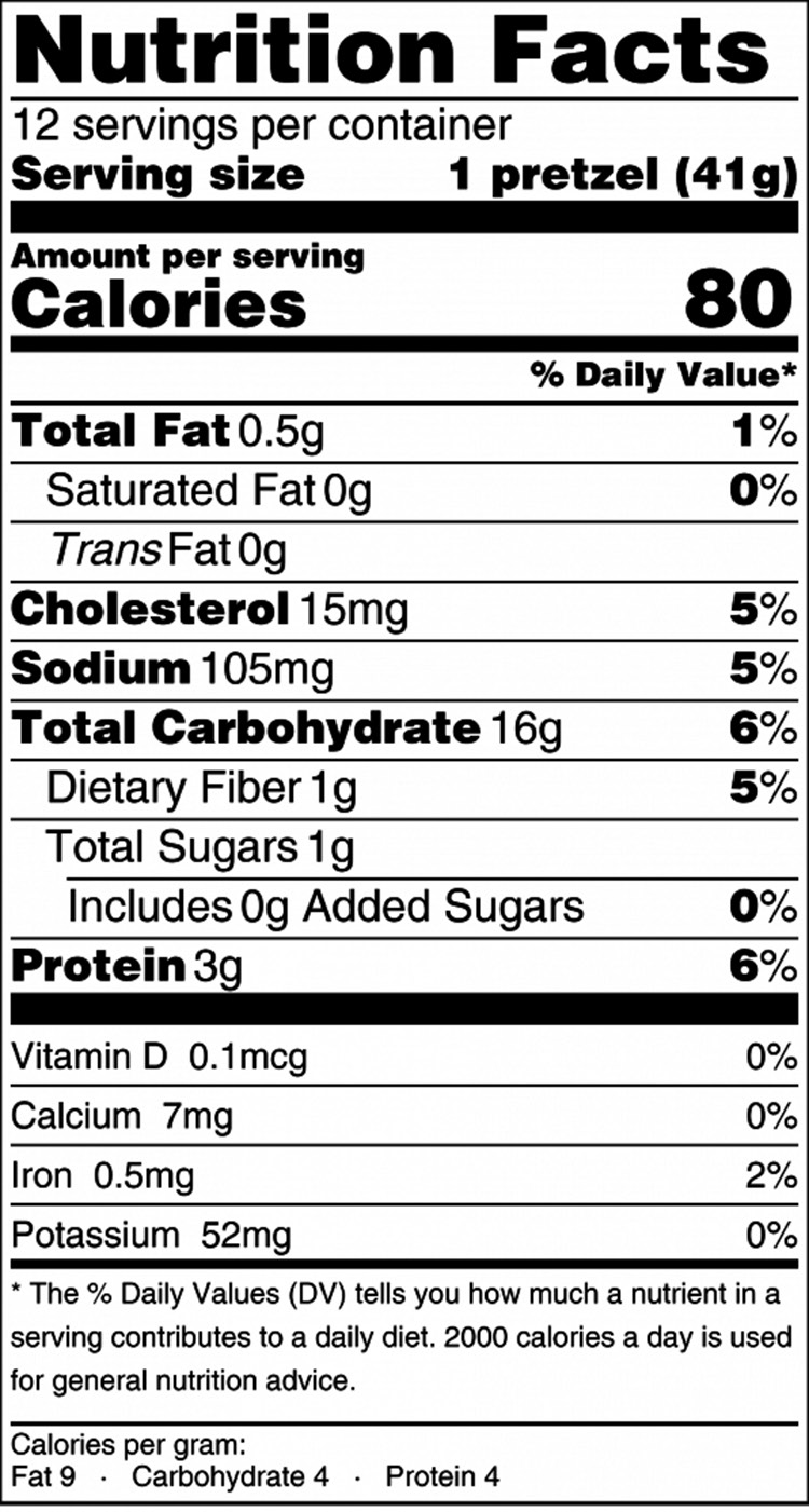 nutrition food label