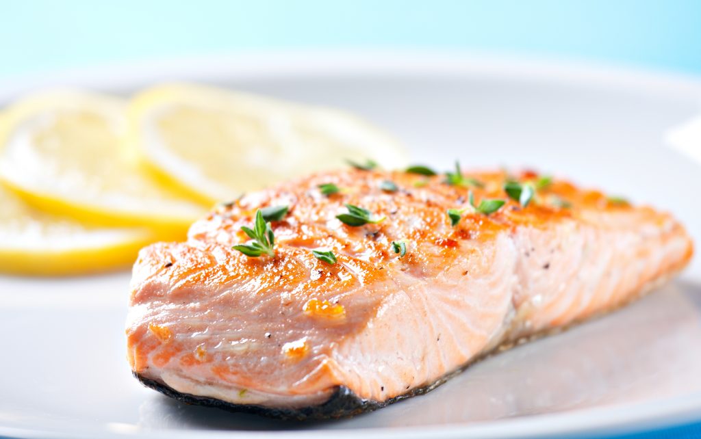 salmon filet with seasoning