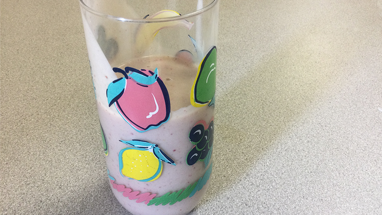smoothie in colorful glass
