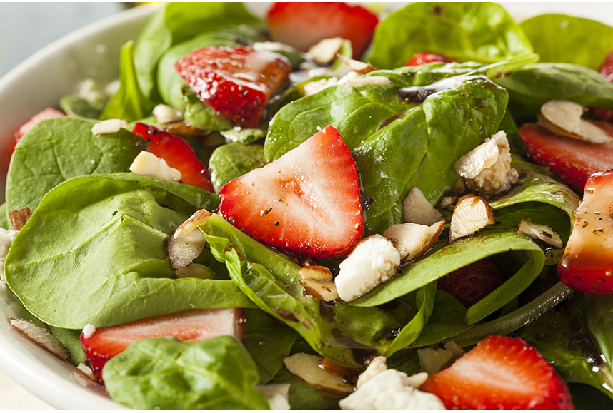 Strawberry and spinach salad