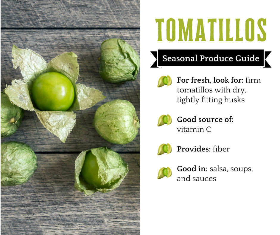 Infographic about tomatillos