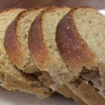 sliced bread on a white plate