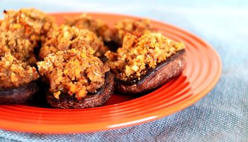 Stuffed mushrooms on a plate